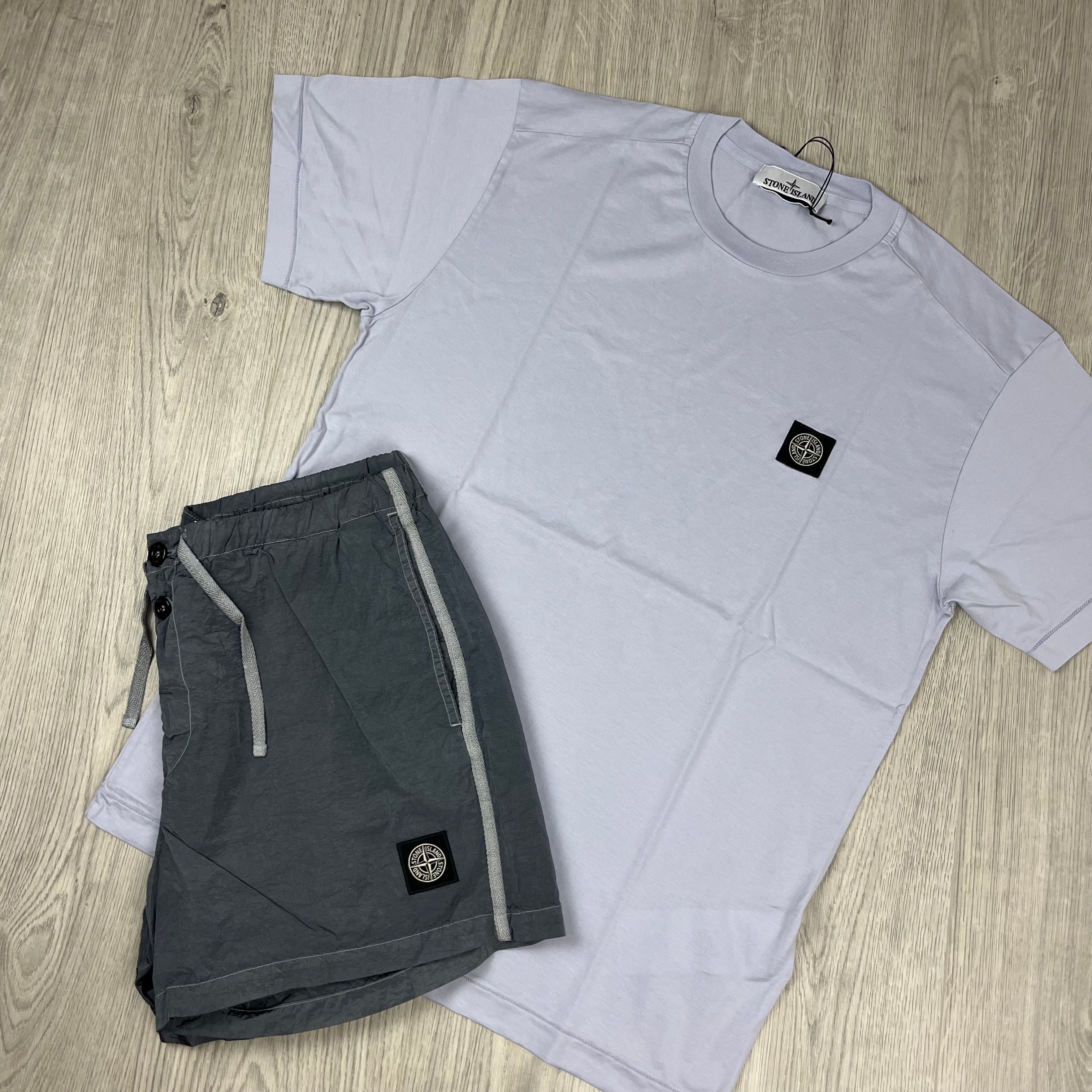 Stone Island Holiday Set - Lilac/Avio Blue