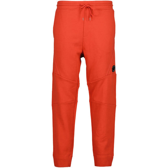 Cp Company Diagonal Raised Fleece Lens Joggers in Fiery Red