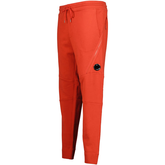 Cp Company Diagonal Raised Fleece Lens Joggers in Fiery Red