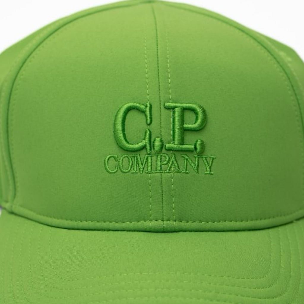 Cp Company Shell-R Logo Cap In Green