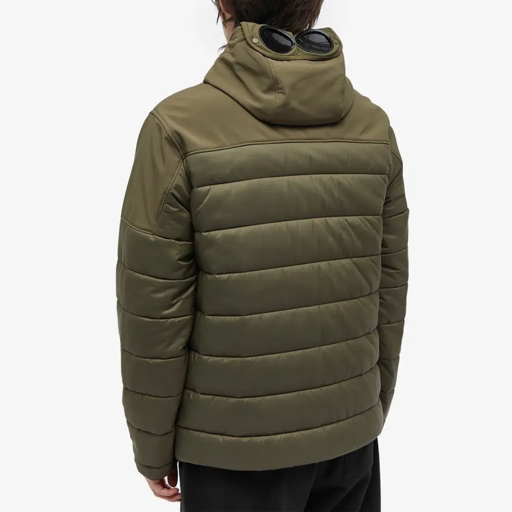Cp Company Shell-R A/W Goggle Jacket In Ivy Green