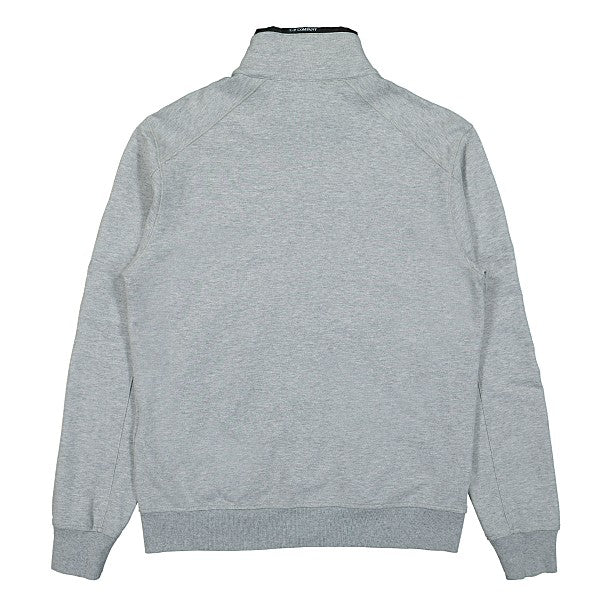 Cp Company Stand Collar Lens Full Zip In Light Grey