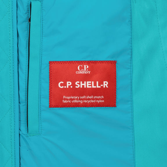 Cp Company S/S Goggle Soft Shell Jacket In Tile Blue