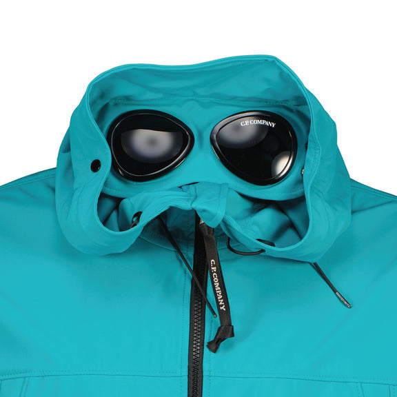 Cp Company S/S Goggle Soft Shell Jacket In Tile Blue