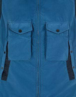 Stone Island David Light-Tc With Micropile Hooded Gilet In Blue