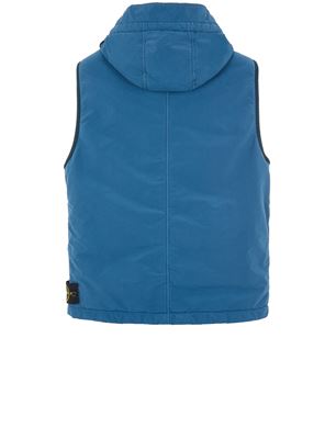 Stone Island David Light-Tc With Micropile Hooded Gilet In Blue