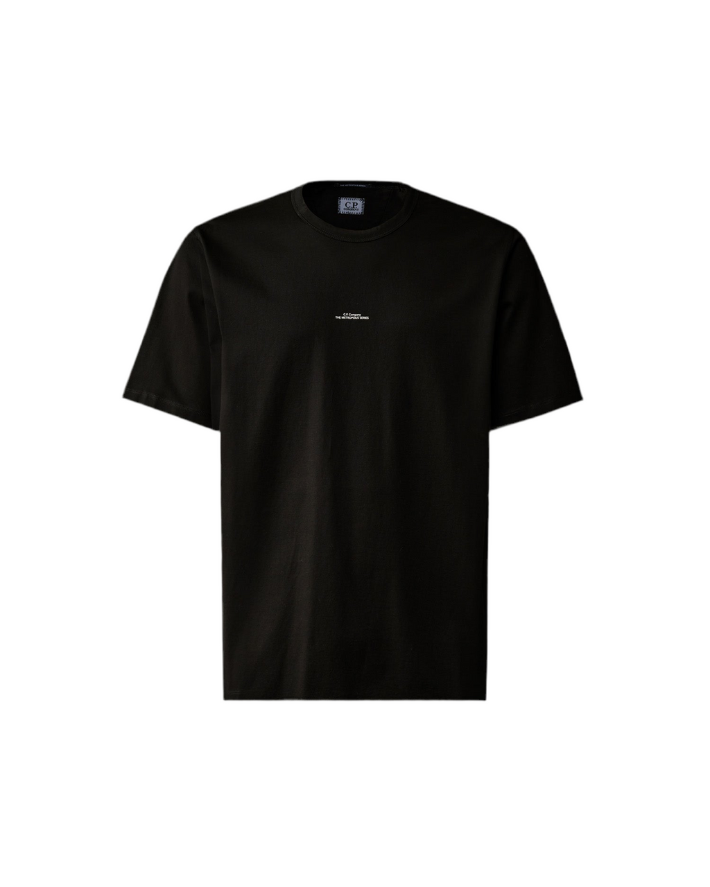 Cp Company 198A Metropolis Series Mercerised Jersey Print Logo T-Shirt in Black