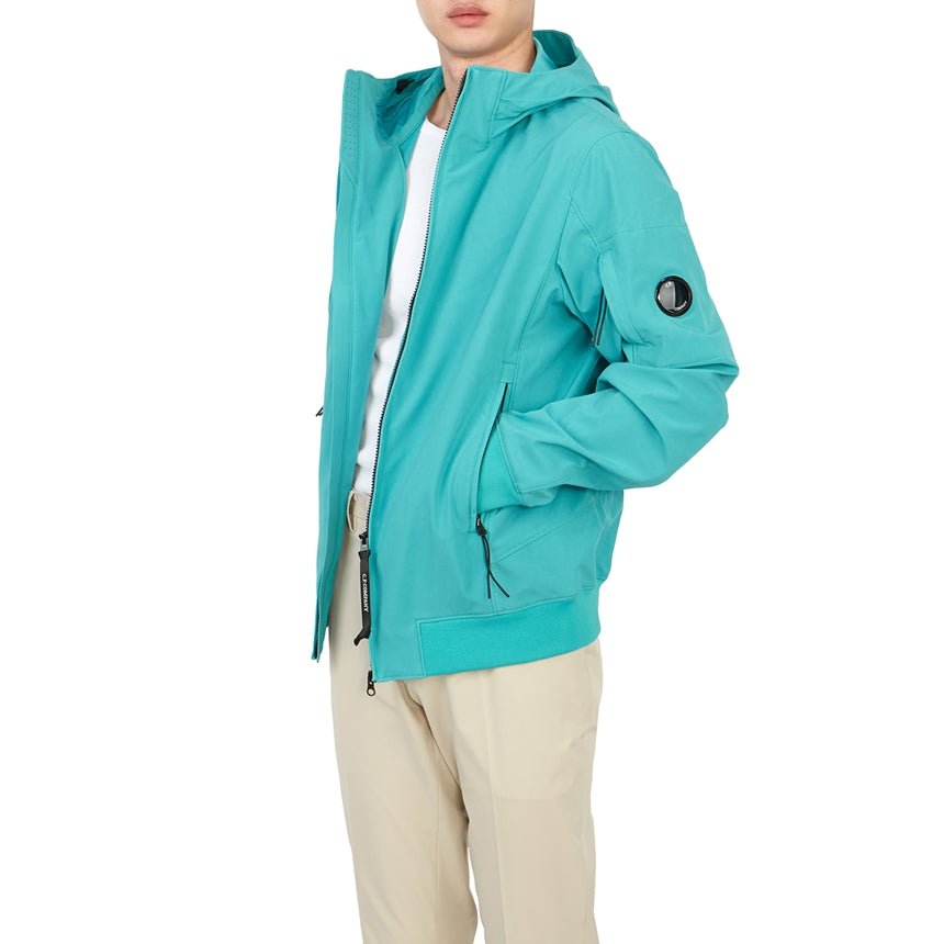 Cp Company Lens Soft Shell Jacket In Tile Blue