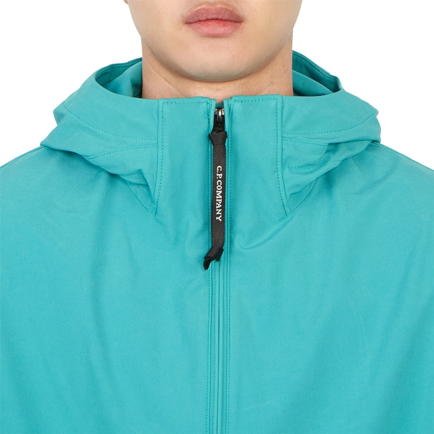 Cp Company Lens Soft Shell Jacket In Tile Blue