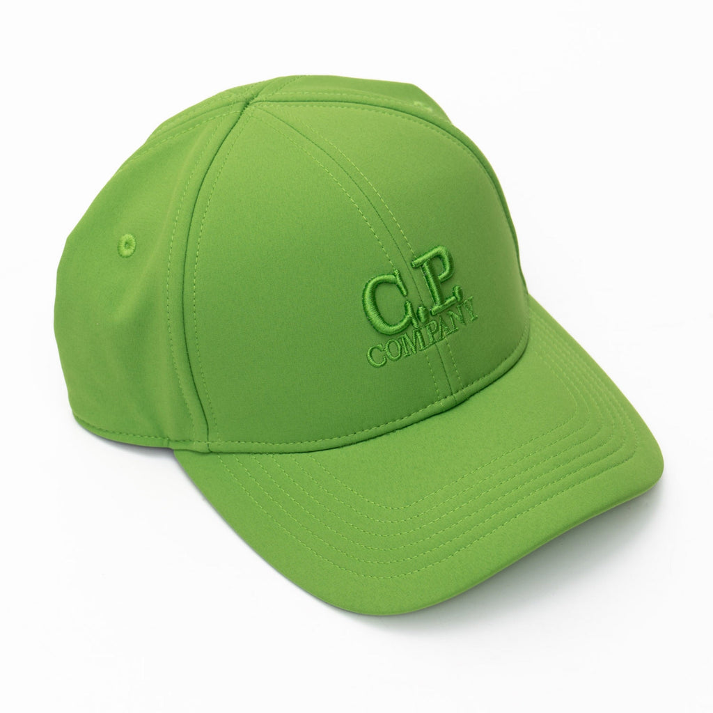 Cp Company Shell-R Logo Cap In Green