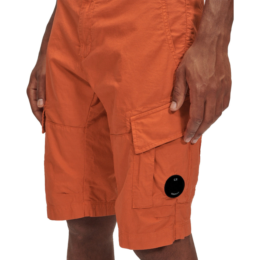 Cp Company Ottoman Lens Cargo Shorts Harvest Pumpkin