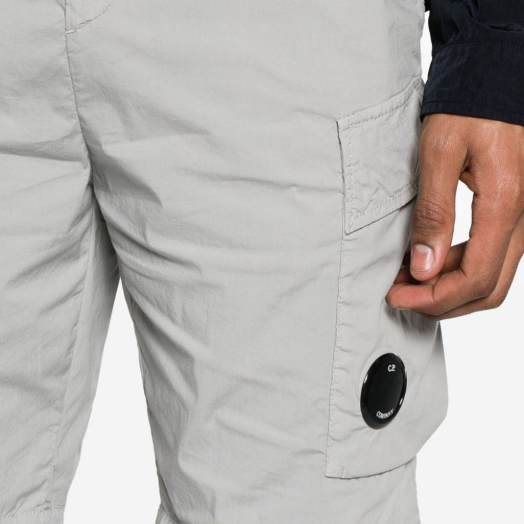 Cp Company 50-Fili Lens Cargo Shorts in Drizzle Grey
