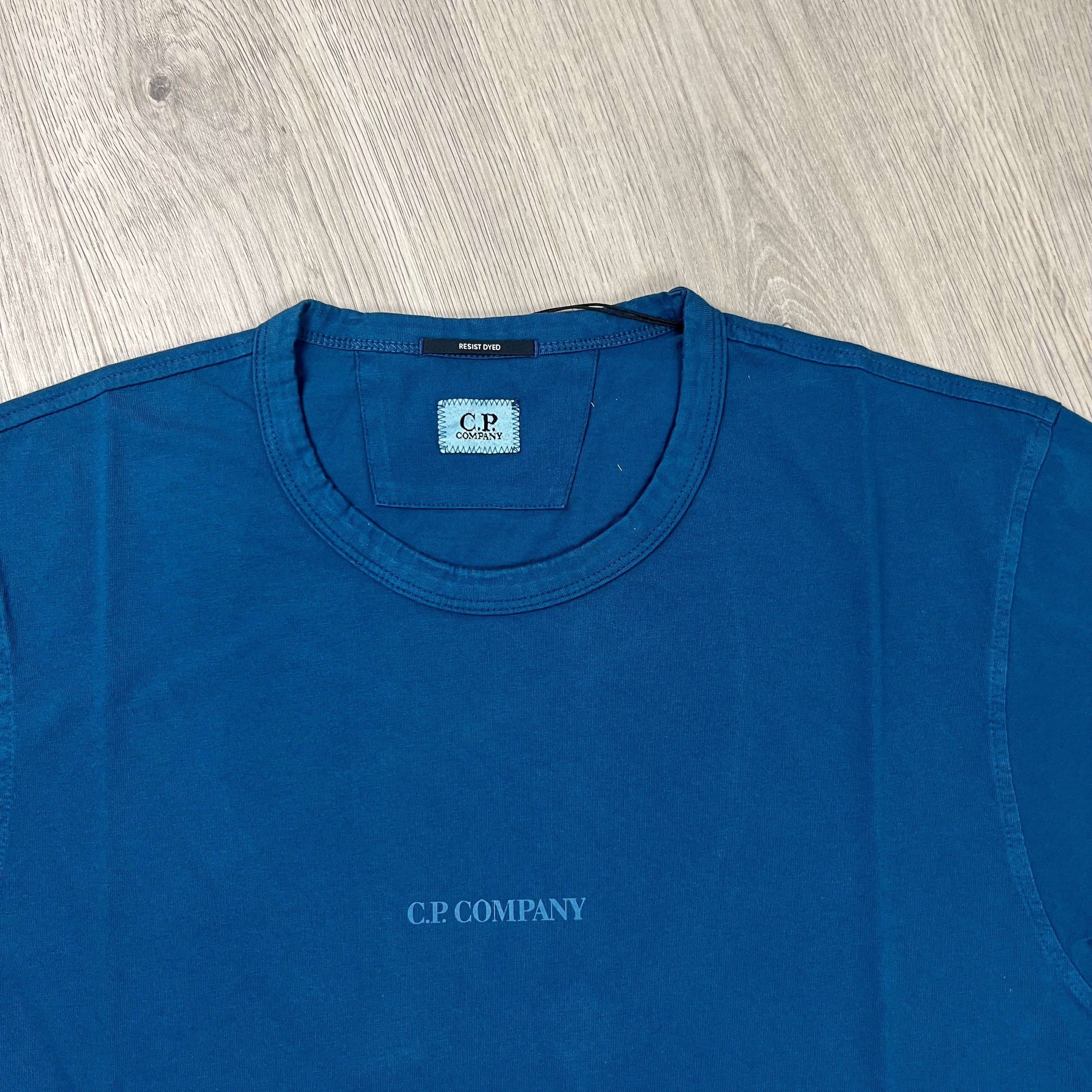 CP Company Printed T-Shirt  - Ink Blue