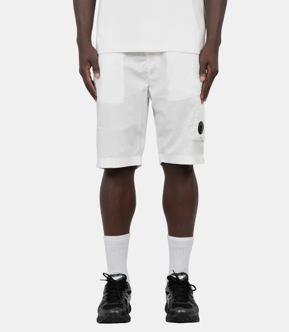 Cp Company 50-Fili Lens Cargo Shorts White