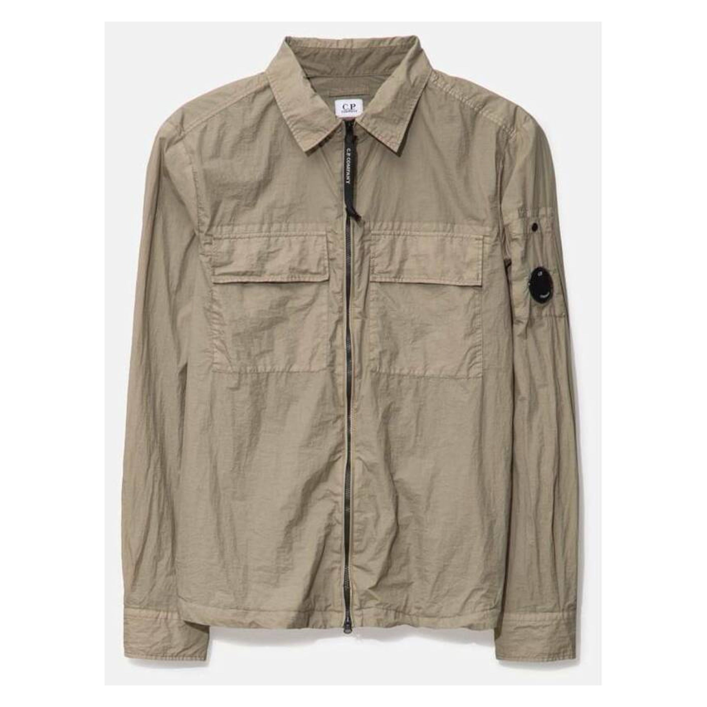 Cp Company Taylon L Lens Overshirt In Cobblestone