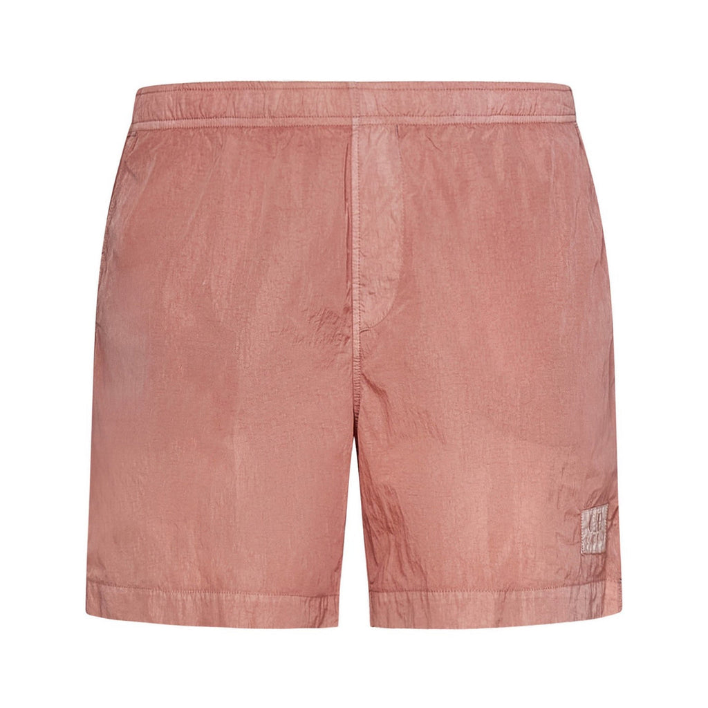 Cp Company Eco-Chrome R Stitch Logo Swim Shorts Pale Mauve