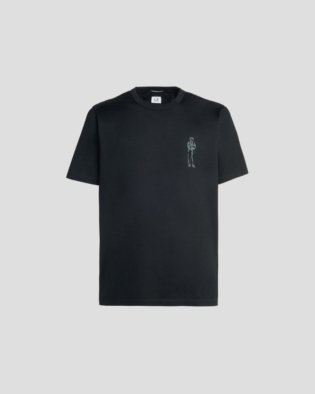 Cp Company Mercerized Cotton Sailor Logo T-Shirt in Black