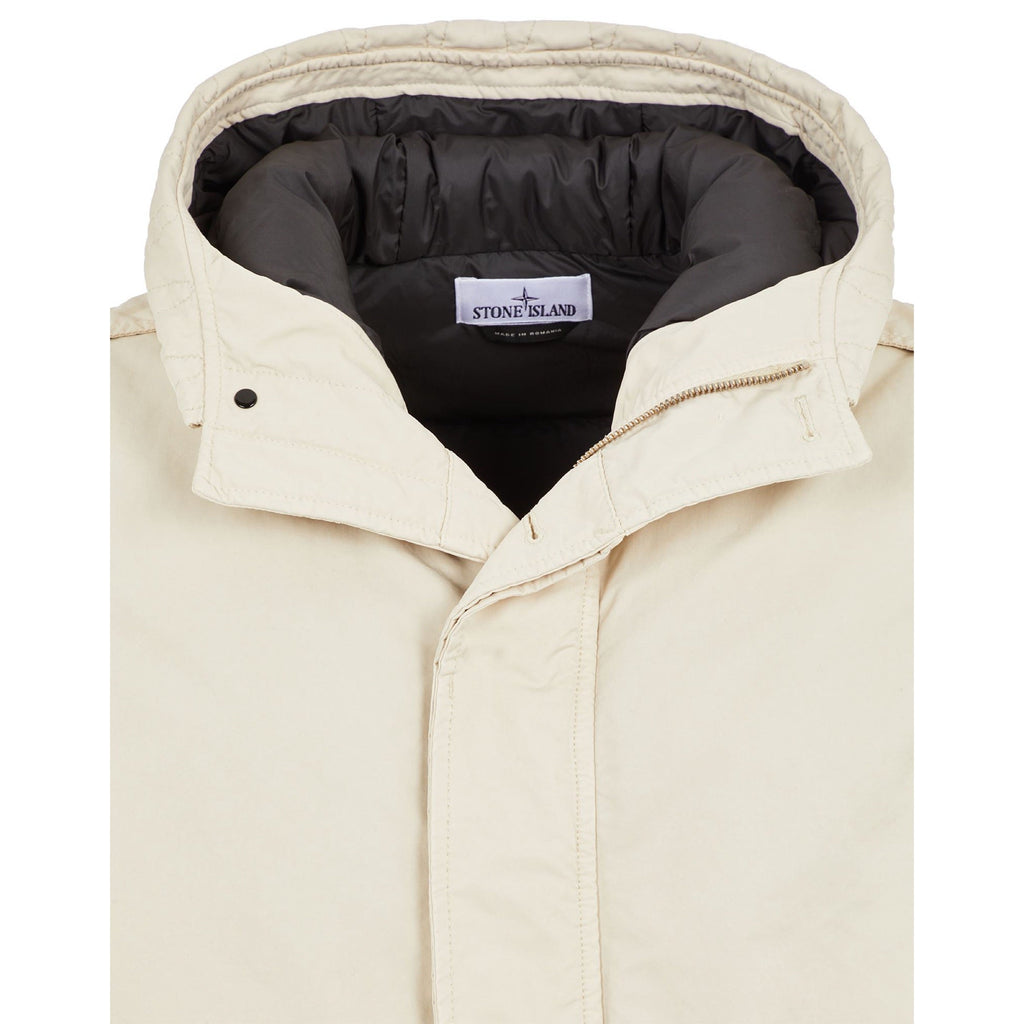 Stone Island David-Tc Short Down Parka in Plaster