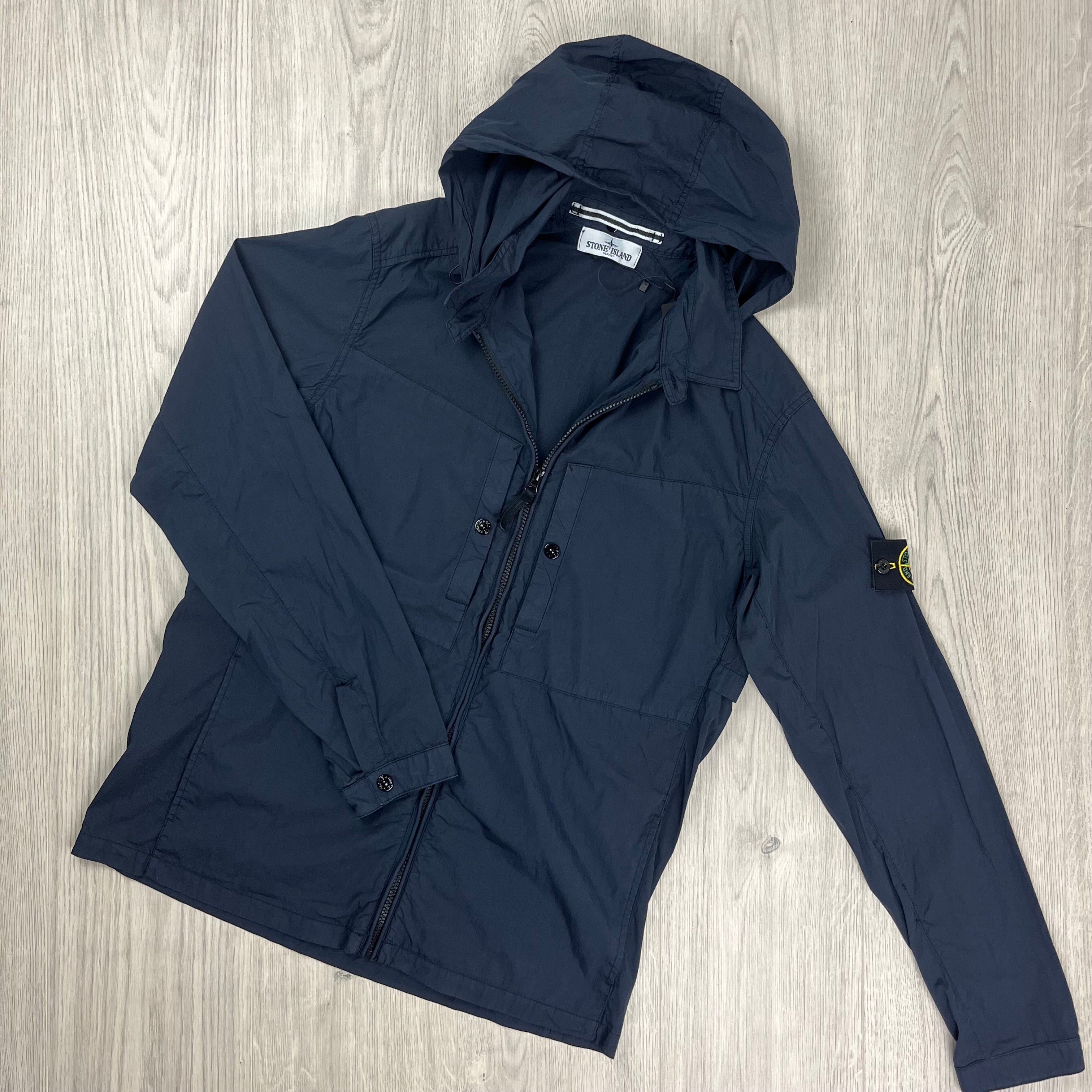 Stone Island Supima Jacket Overshirt - Navy