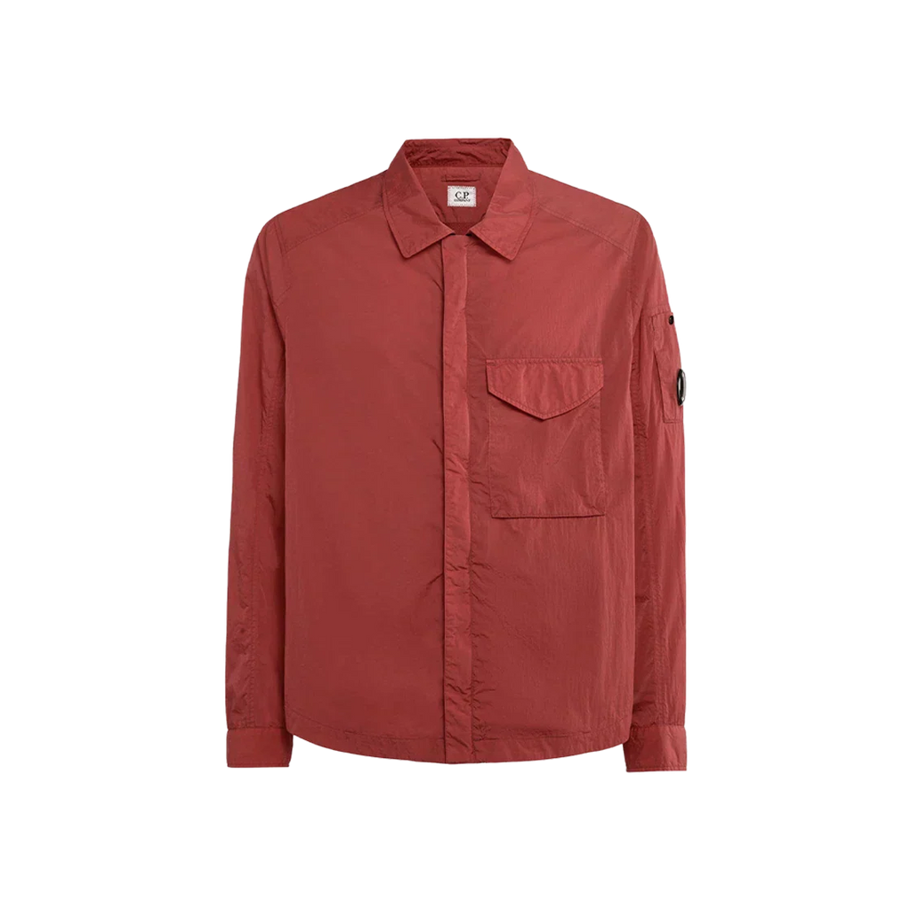 Cp Company Chrome-R Overshirt In 041A Red