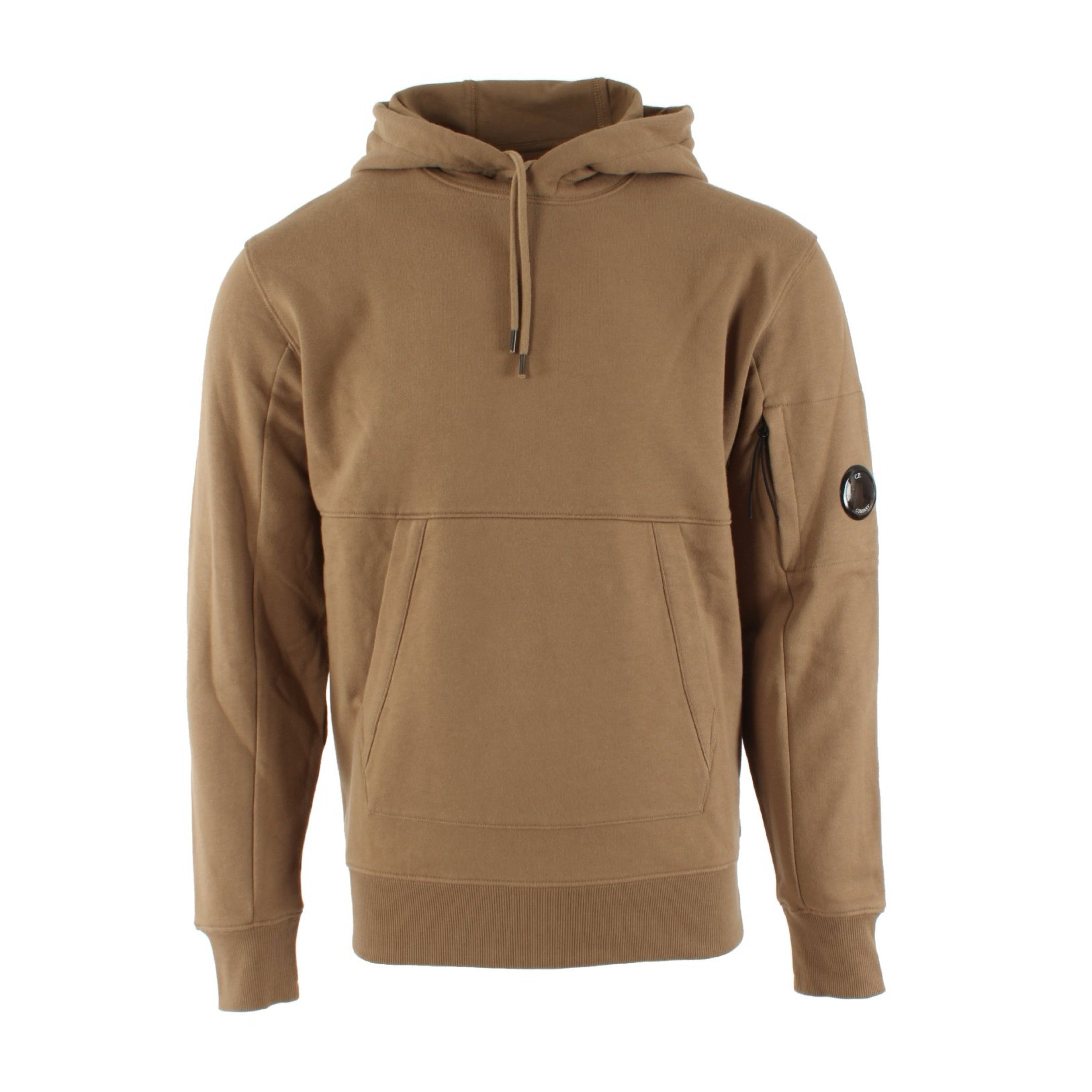 Cp Company Heavy Lens Overhead Hoodie In Lead Grey