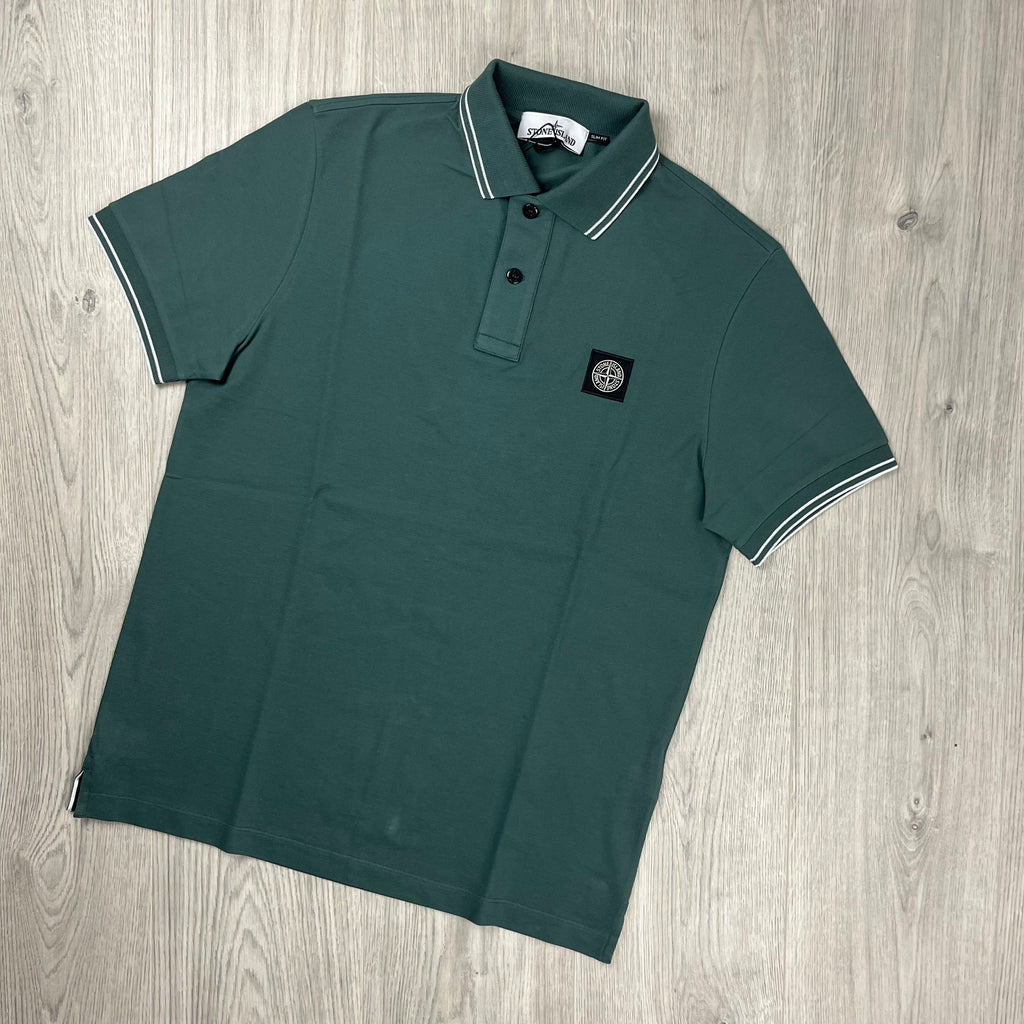 Stone Island Patch Polo Shirt - Bottle Green