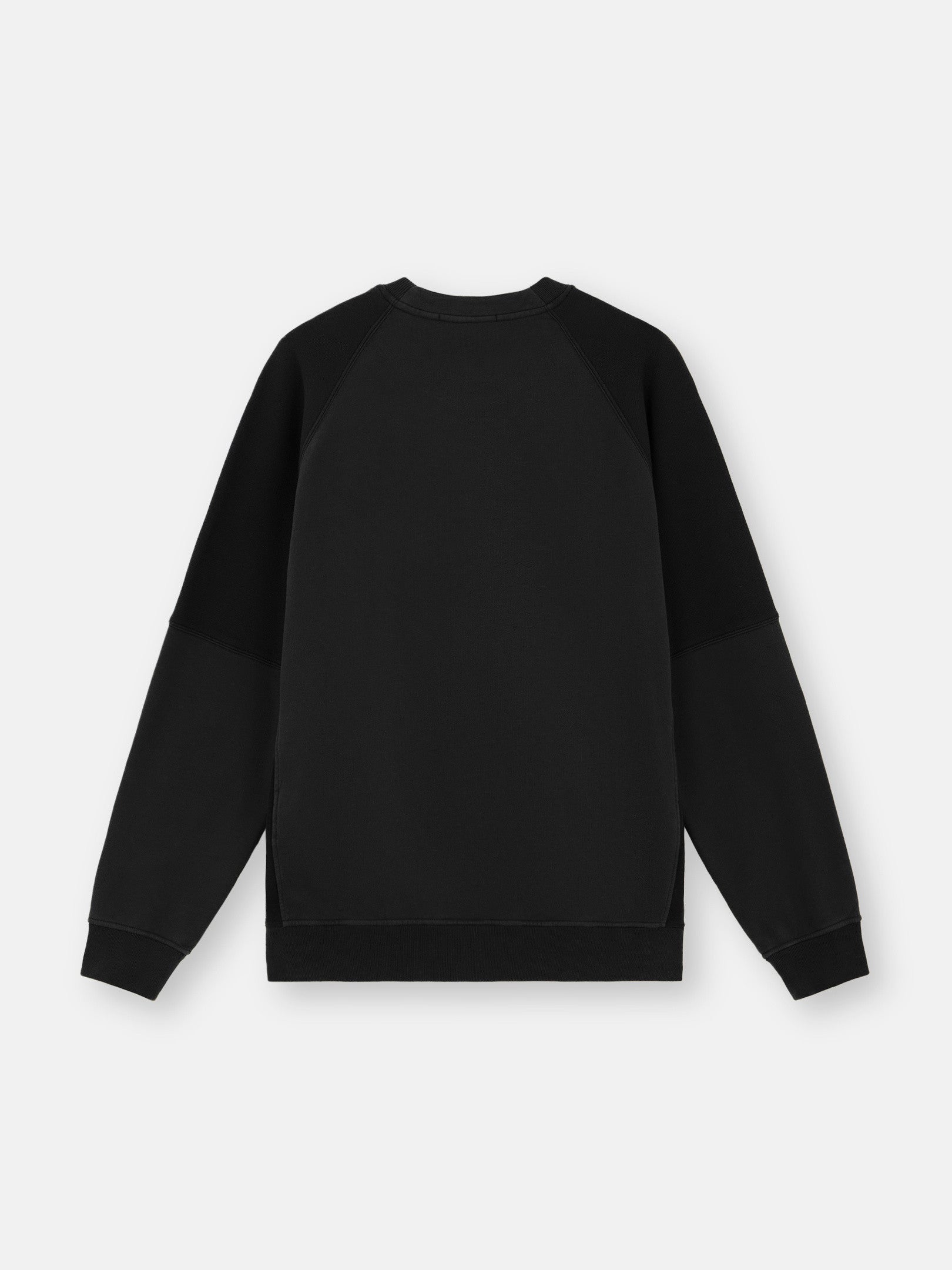 Stone Island Patch Logo Paneled Sweatshirt In Black