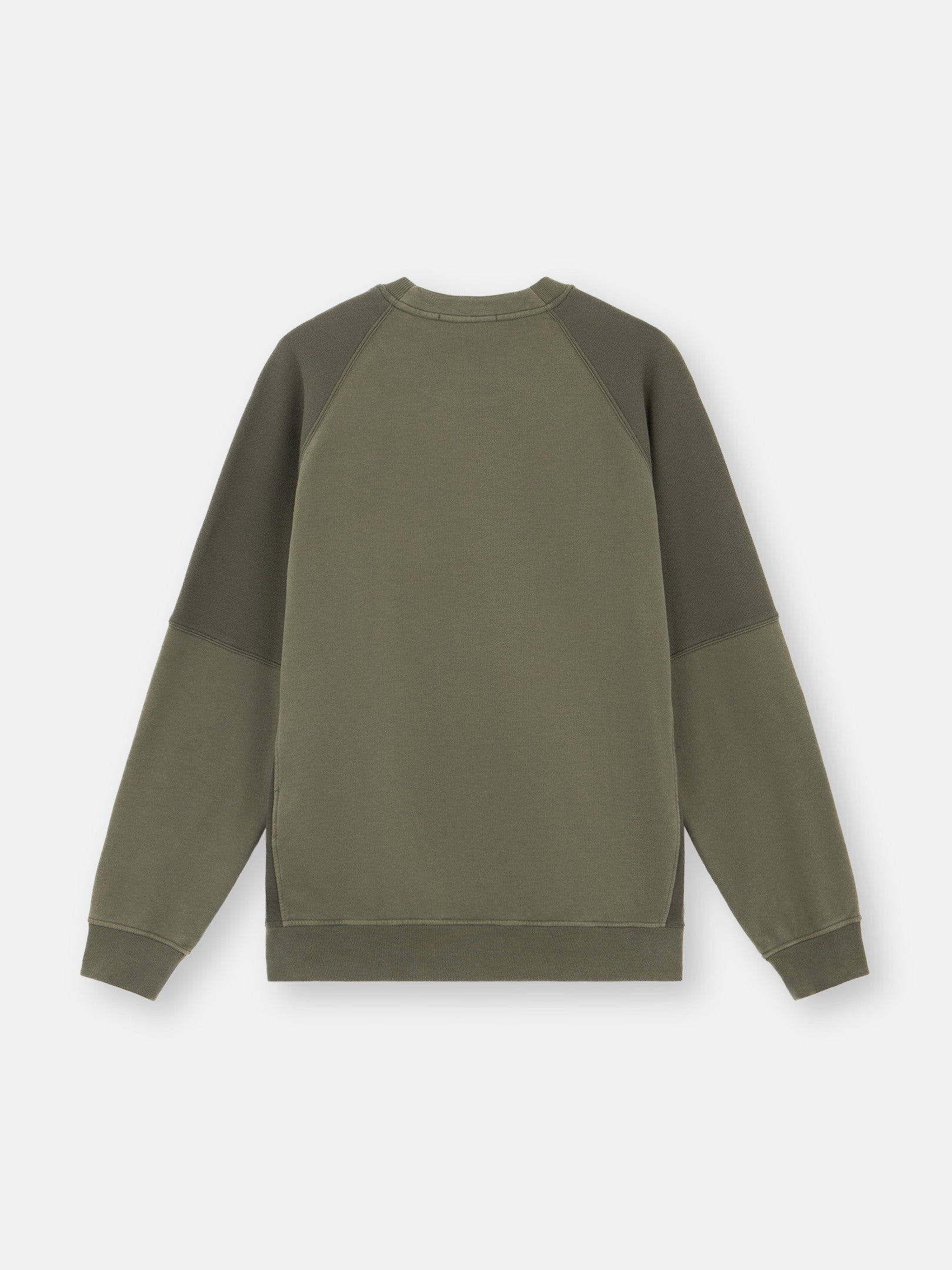 Stone Island Patch Logo Paneled Sweatshirt In Khaki
