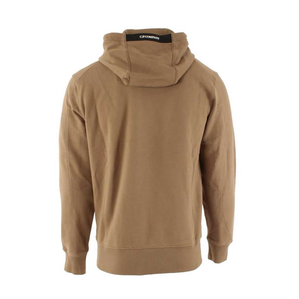 Cp Company Heavy Lens Overhead Hoodie In Lead Grey