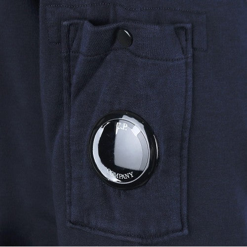 Cp Company Resist Dyed Lens Sweatshirt In Navy
