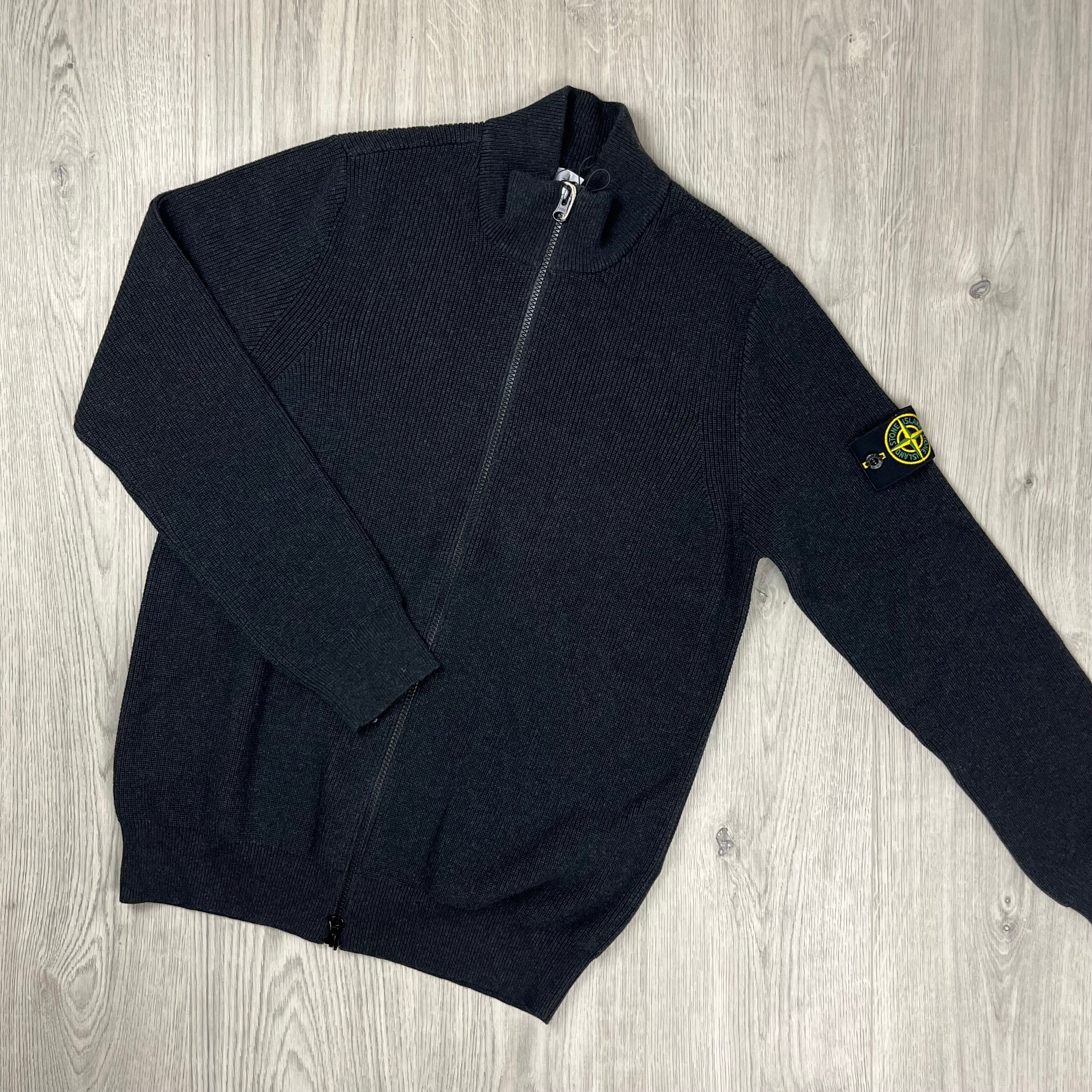 Stone Island Knit Cardigan - Charcoal