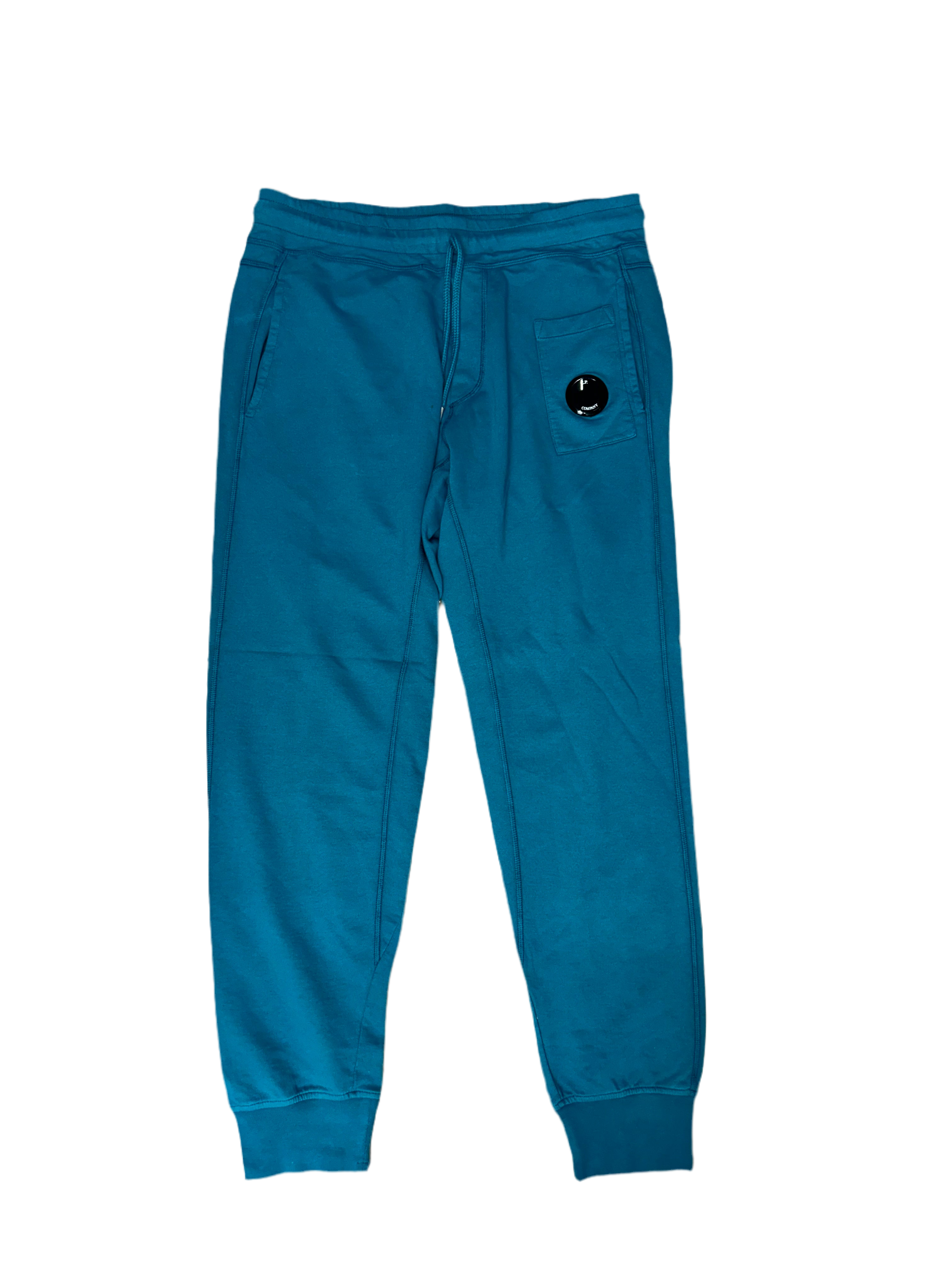 Cp Company Light Fleece High Lens Joggers in Spruce Blue