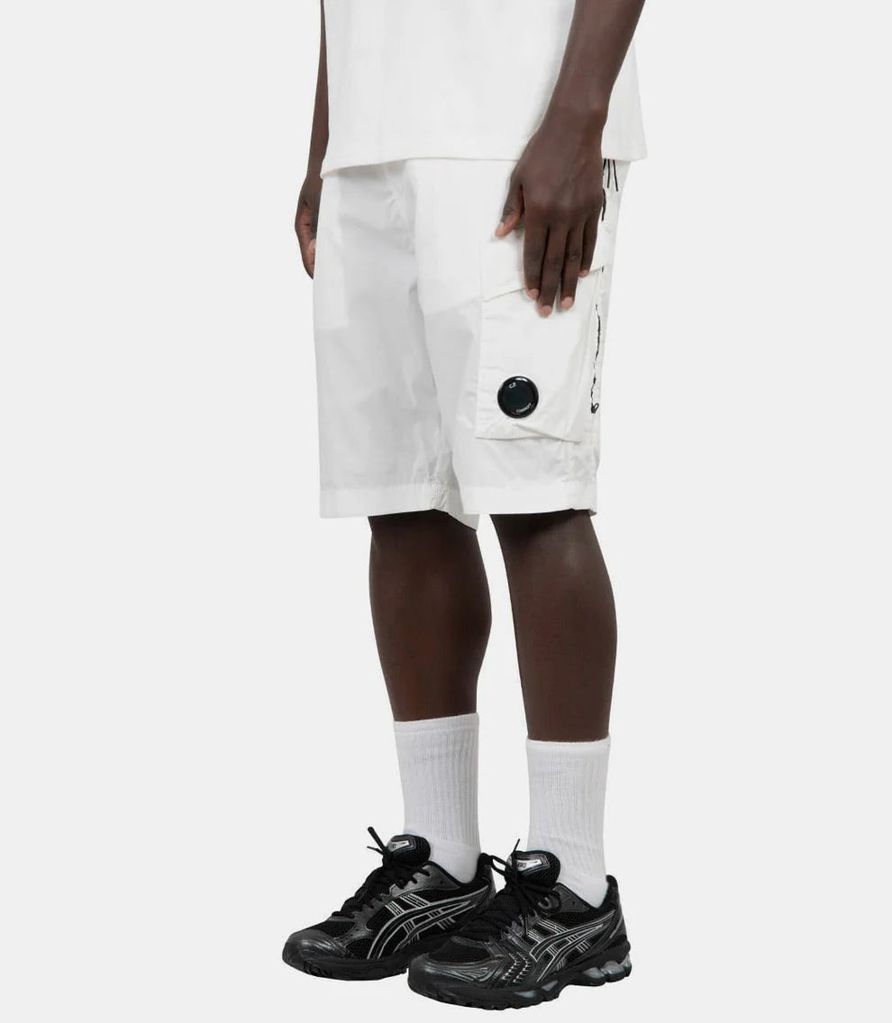 Cp Company 50-Fili Lens Cargo Shorts White