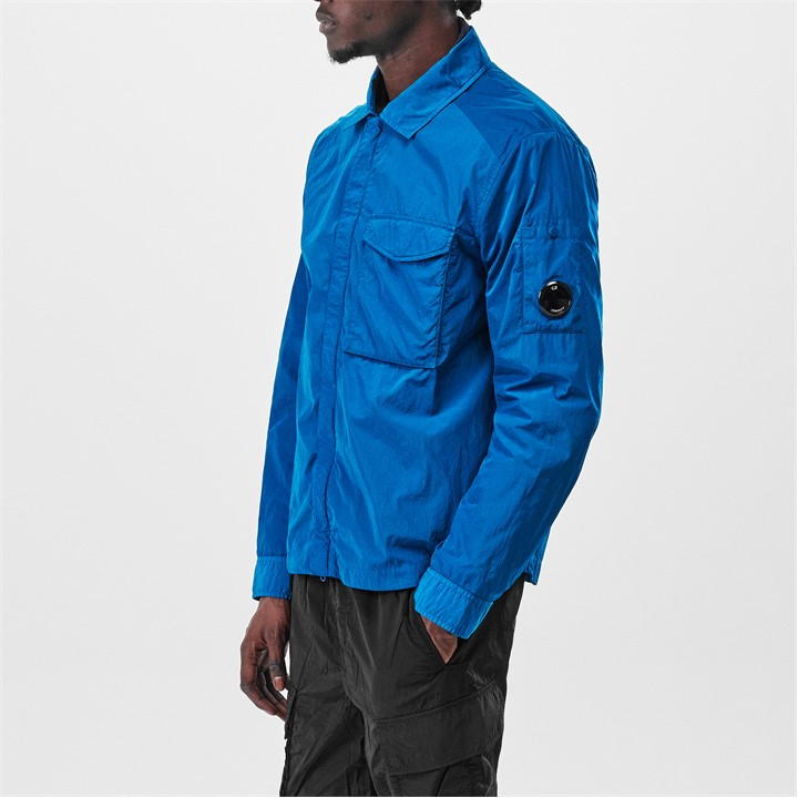 Cp Company Chrome-R Pocket Overshirt in Ink Blue