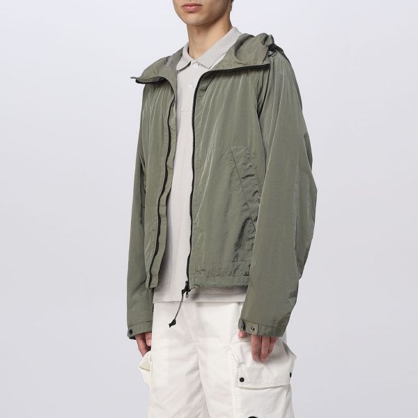 Cp Company Goggle Hooded Chrome Jacket In Bronze Green