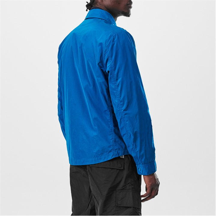 Cp Company Chrome-R Pocket Overshirt in Ink Blue