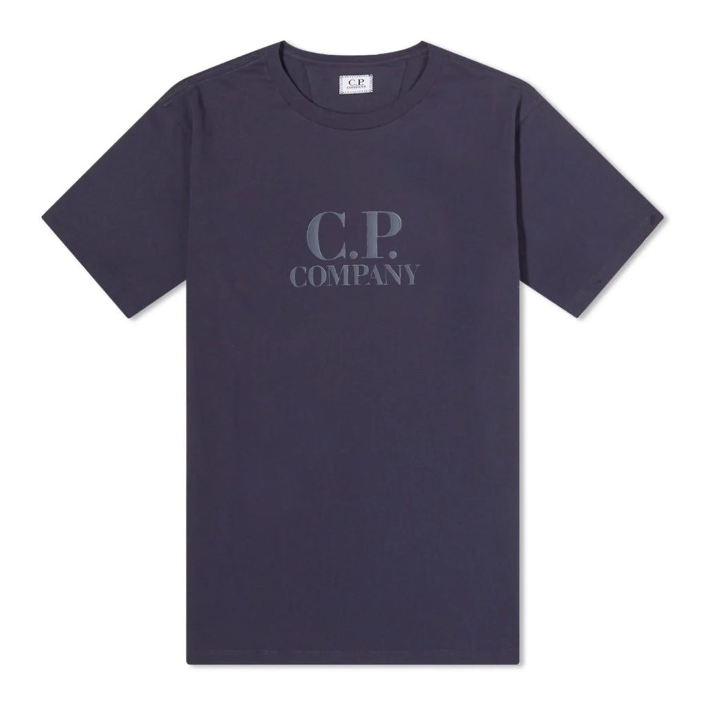 Cp Company Tonal Logo T-Shirt 119A In Navy
