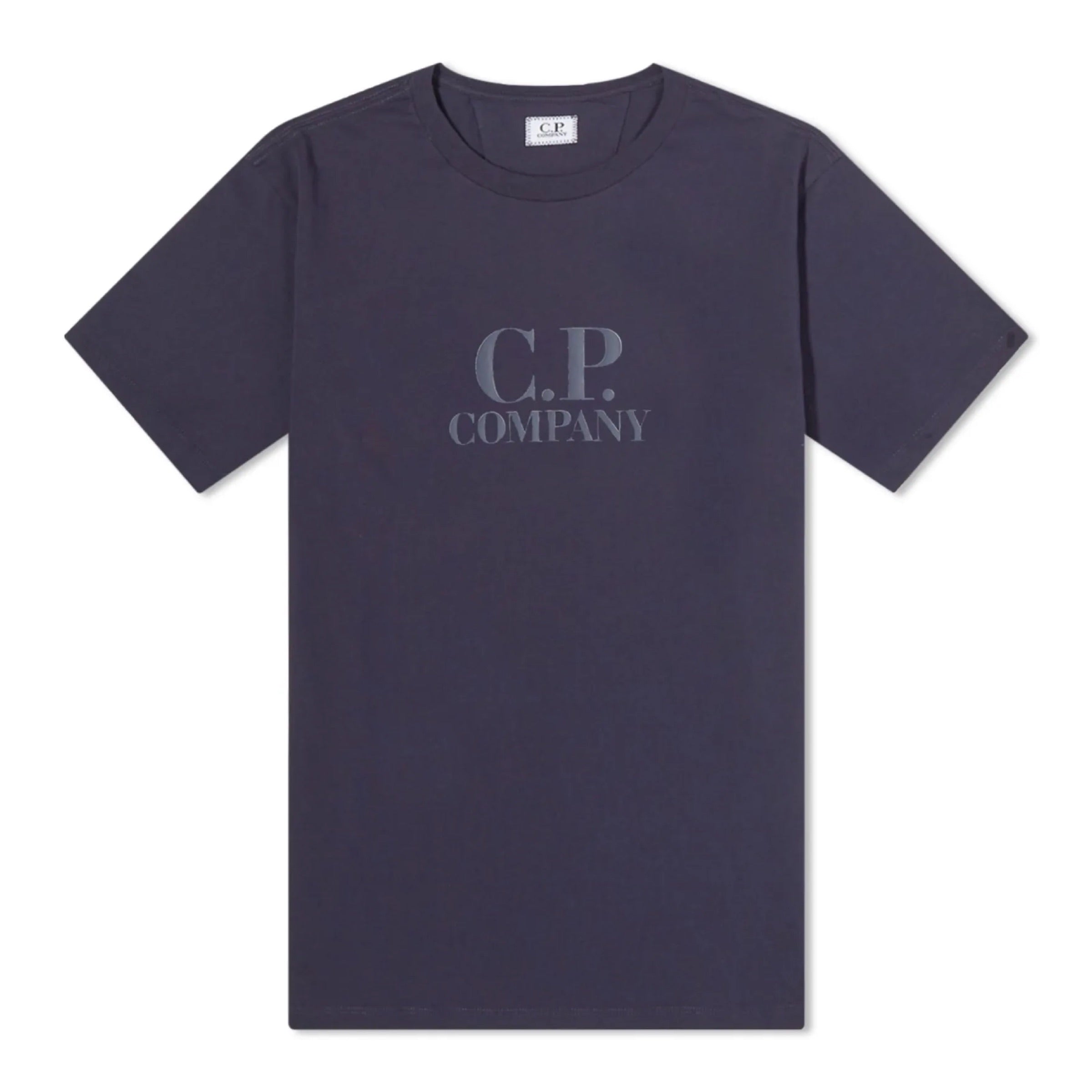 Cp Company Tonal Logo T-Shirt 119A In Navy