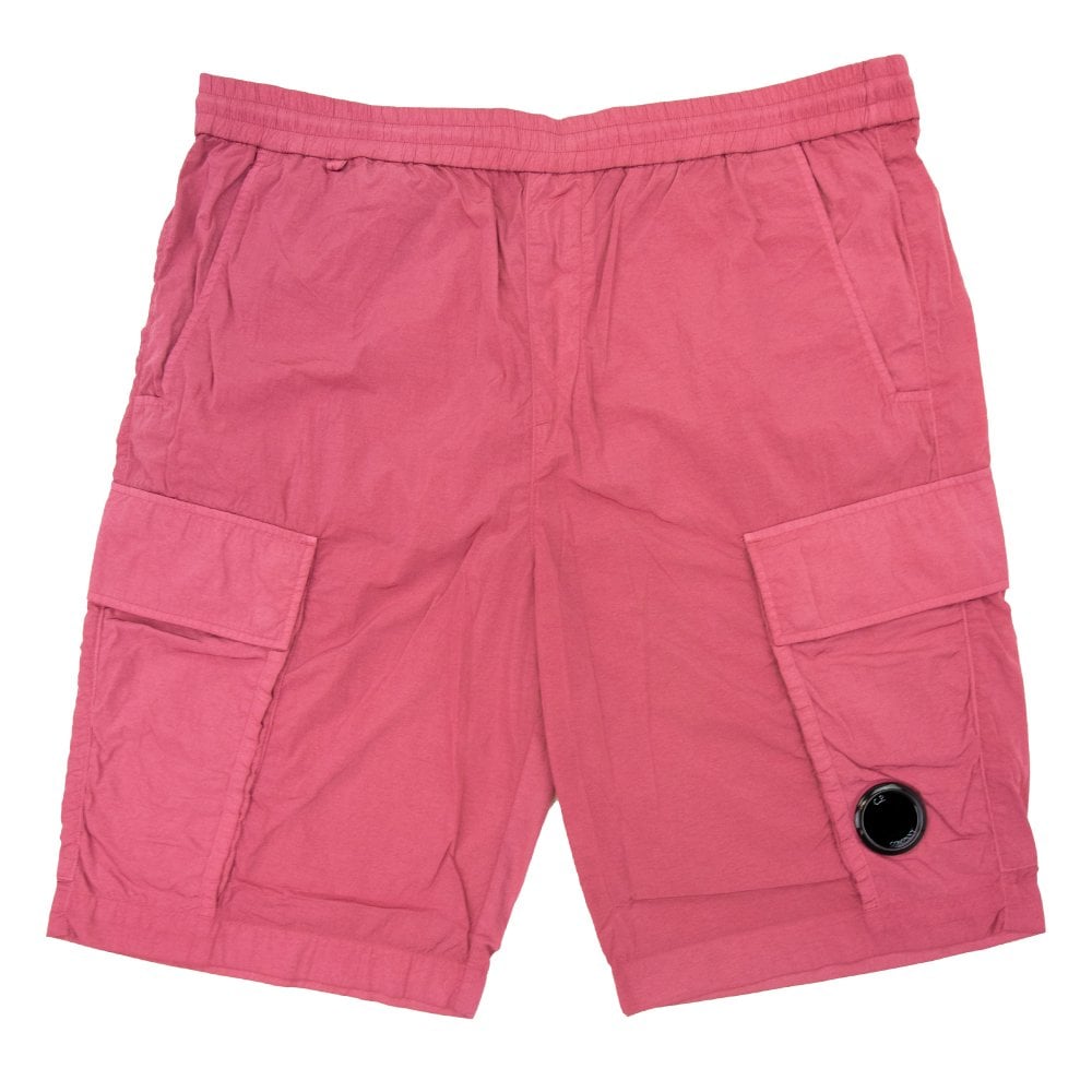 Cp Company 179A Chrome-R Cargo Shorts In Red Bud