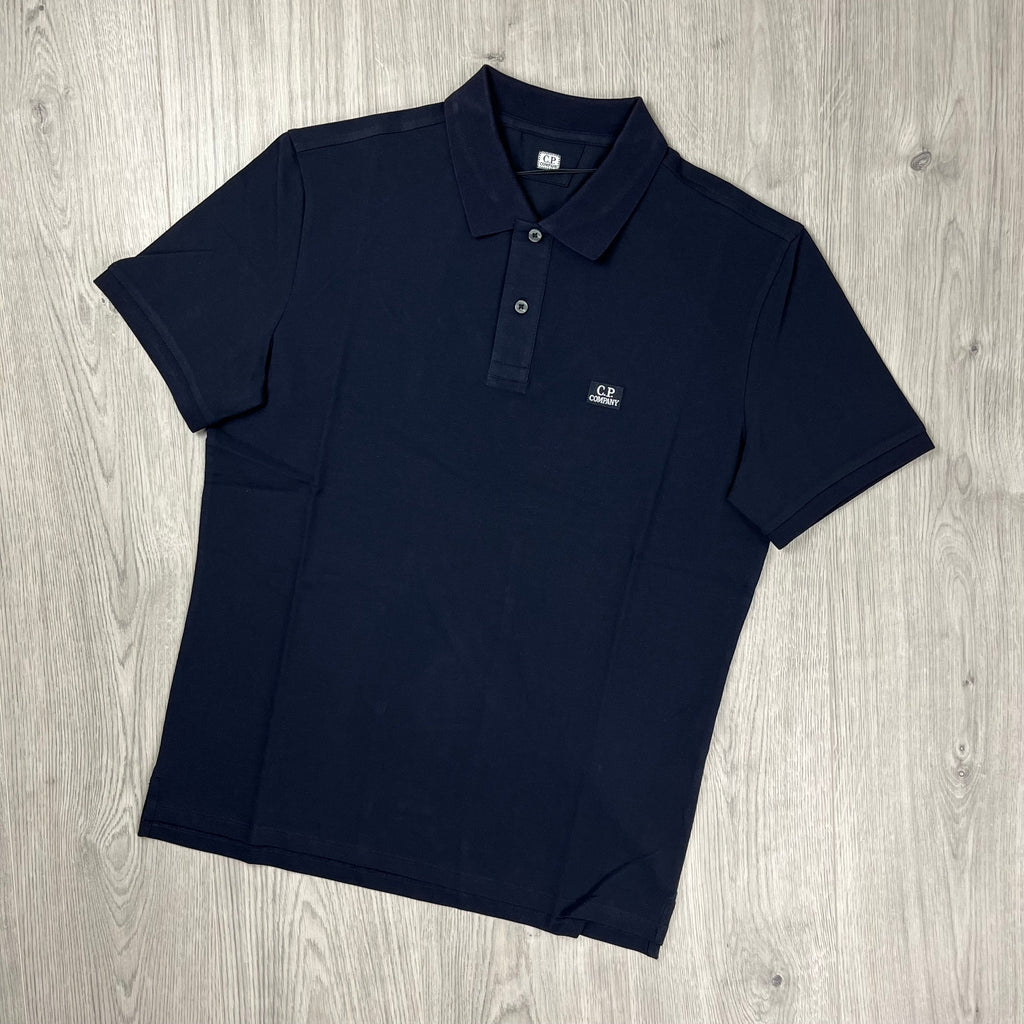 CP Company Piquet Polo Shirt - Navy