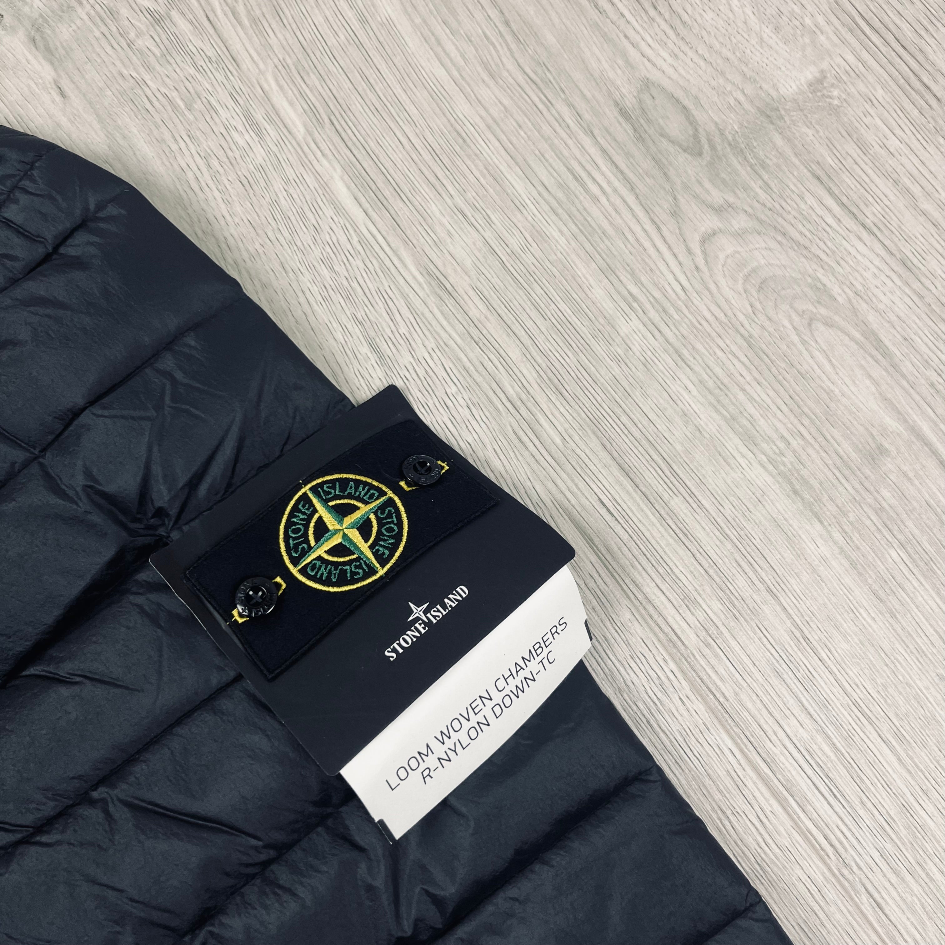 Stone Island Woven Down Jacket - Black