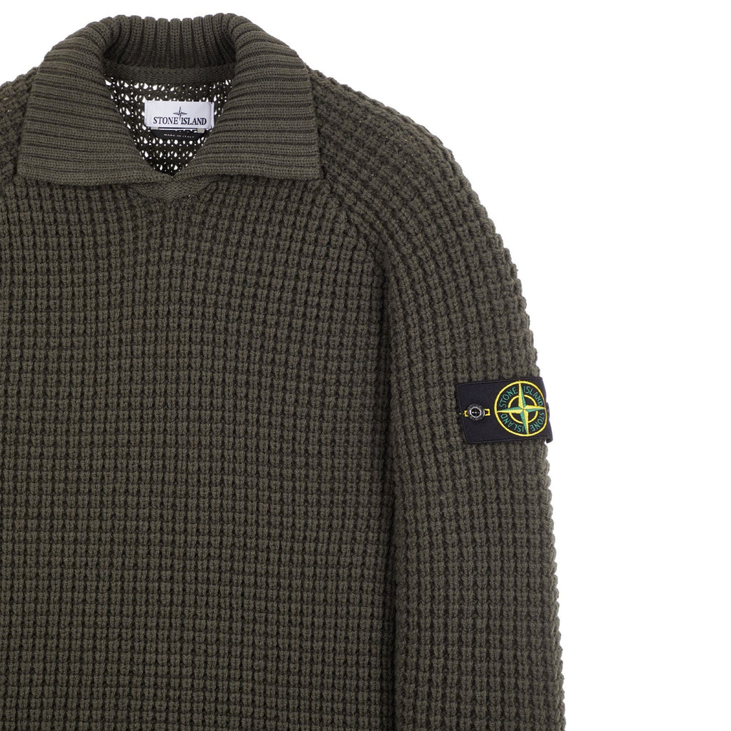 Stone Island Heavy Knit Sweatshirt in Olive