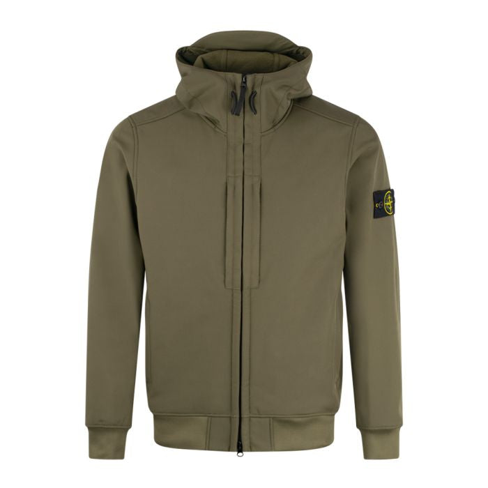 Stone Island A/W Soft Shell-R E.Dye Jacket in Olive