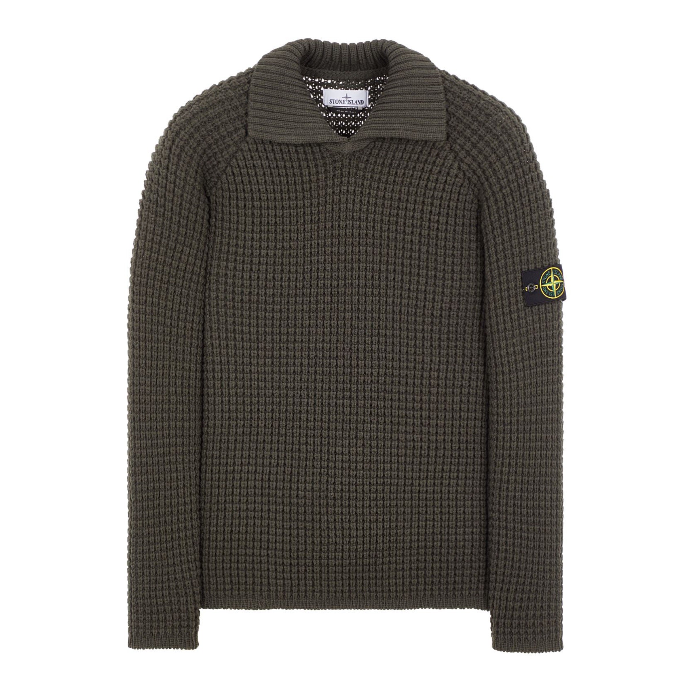 Stone Island Heavy Knit Sweatshirt in Olive