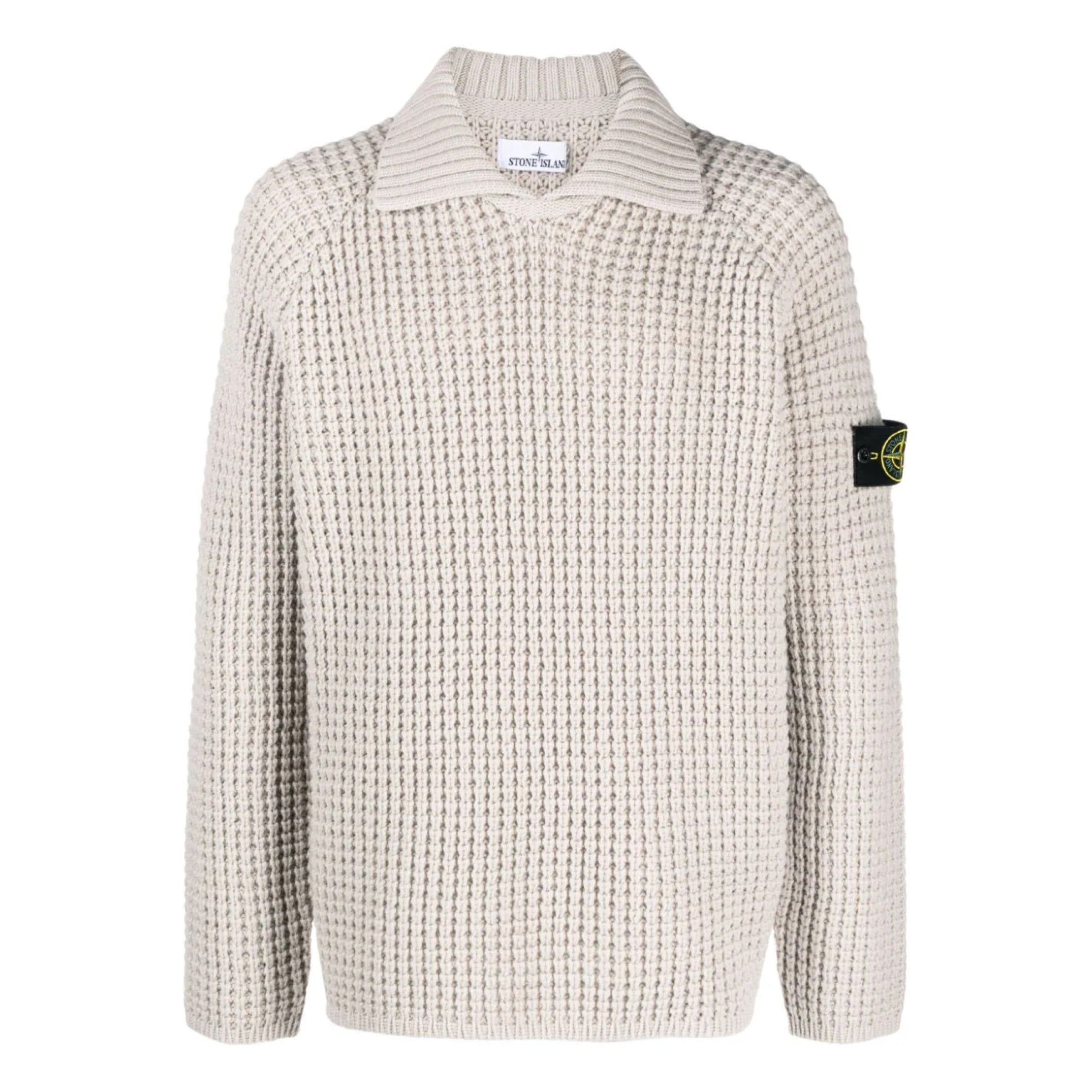 Stone Island Heavy Knit Sweatshirt in Plaster