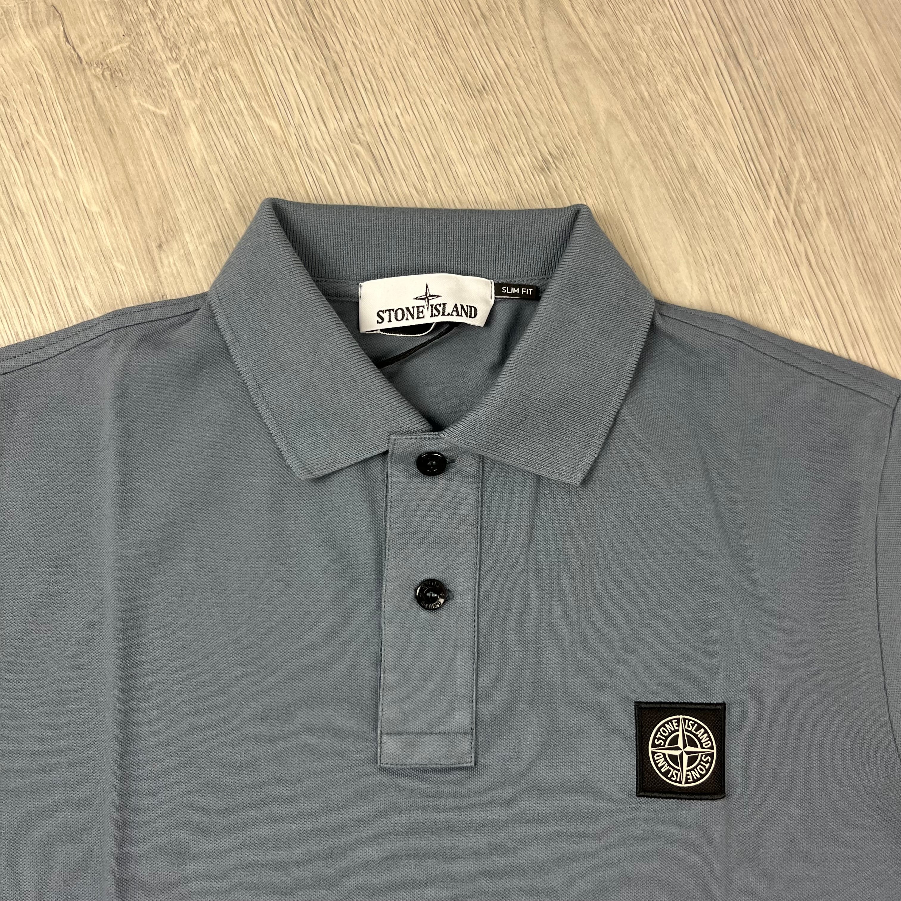 Stone Island Patch Polo Shirt - Avio Blue