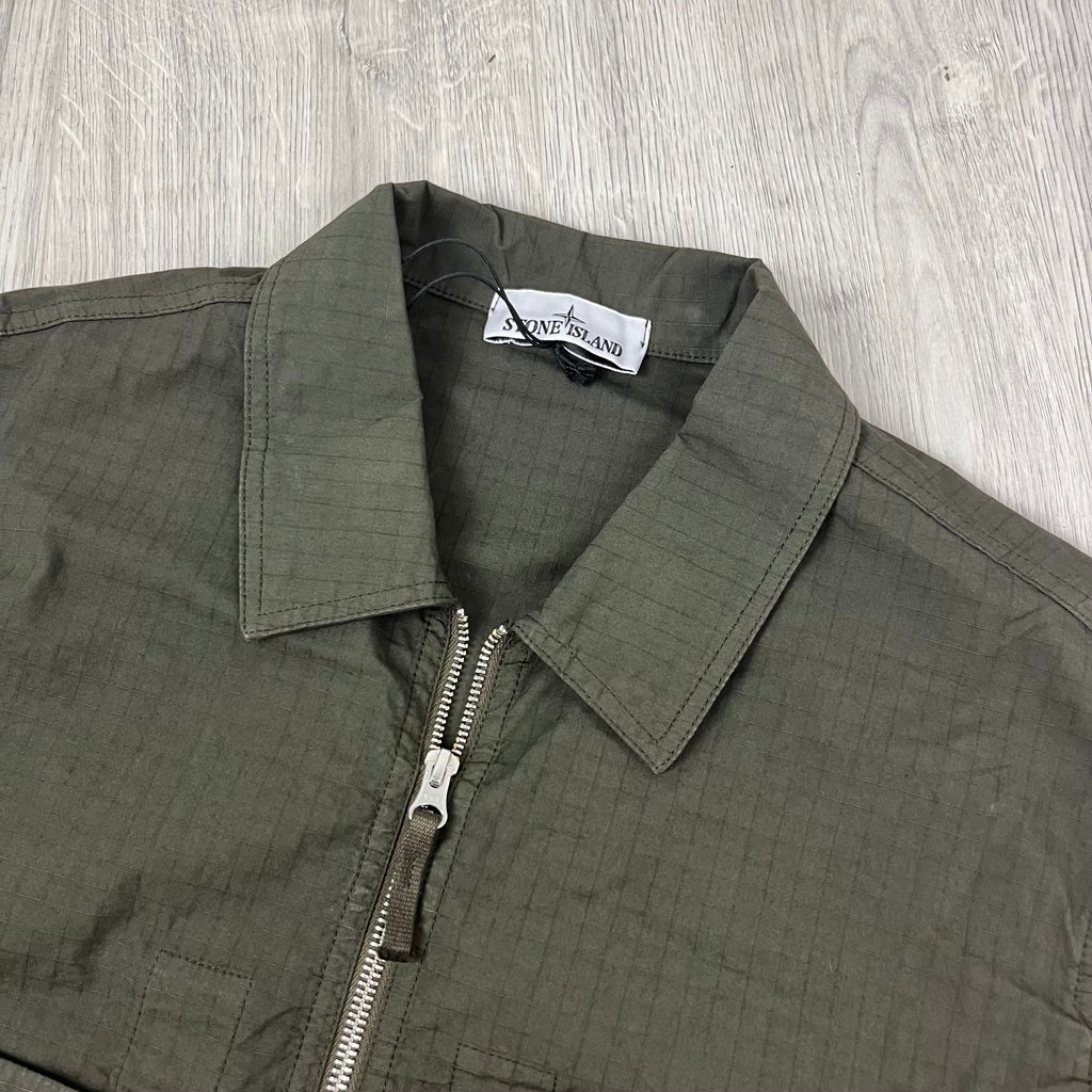 Stone Island Zip Overshirt - Musk
