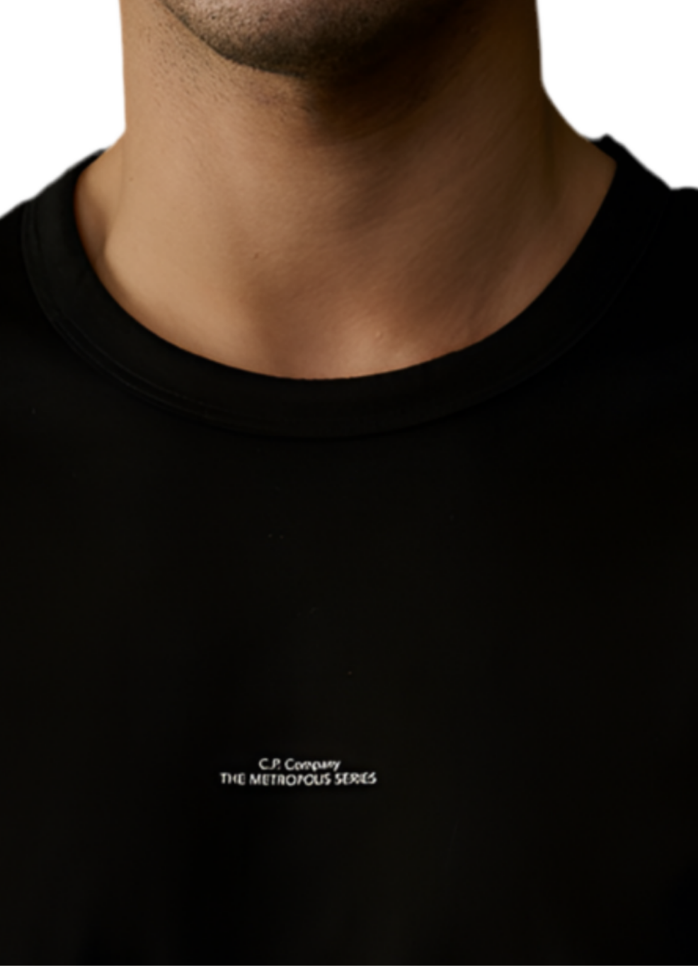Cp Company 198A Metropolis Series Mercerised Jersey Print Logo T-Shirt in Black