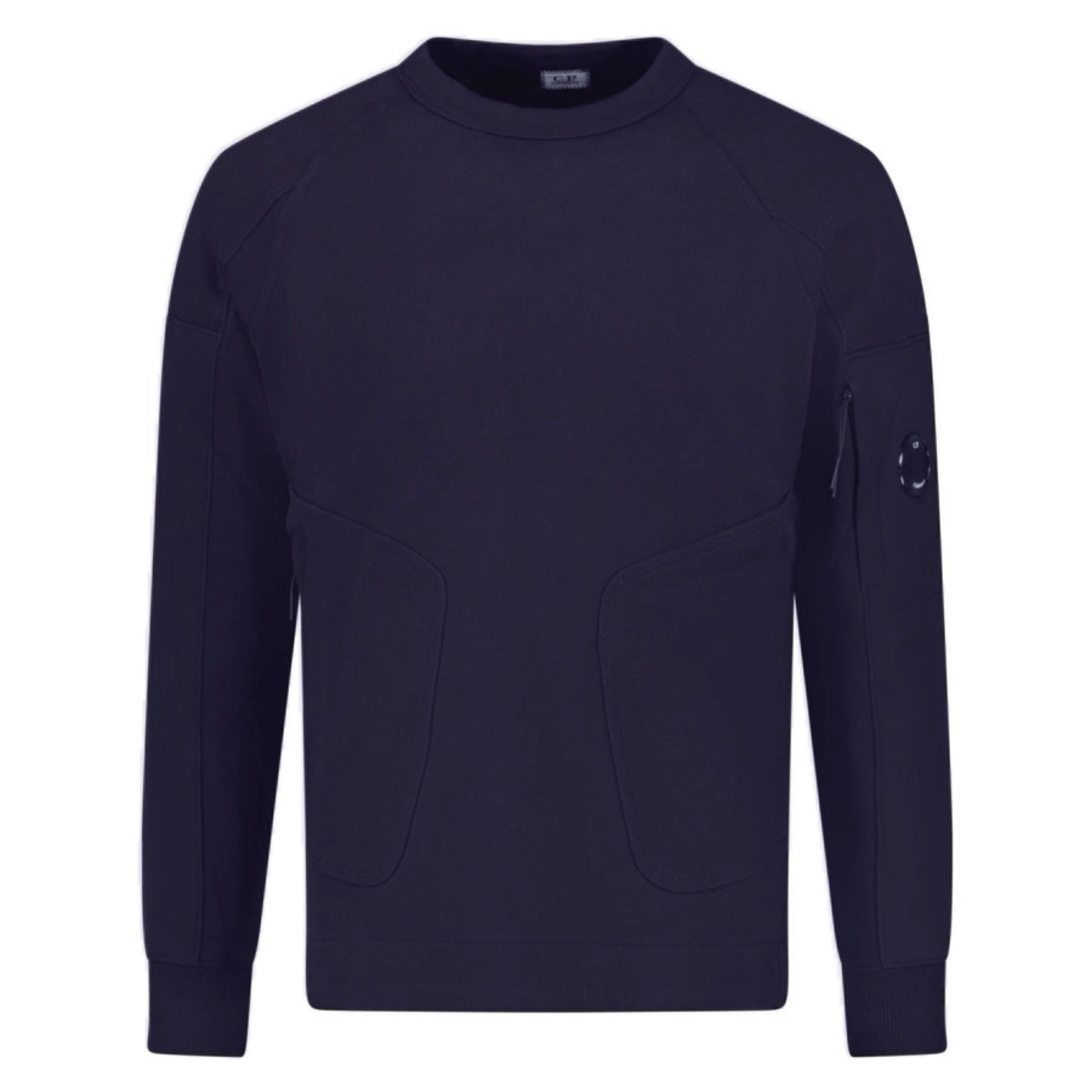 Cp Company Double Pocket Lens Sweatshirt In Navy