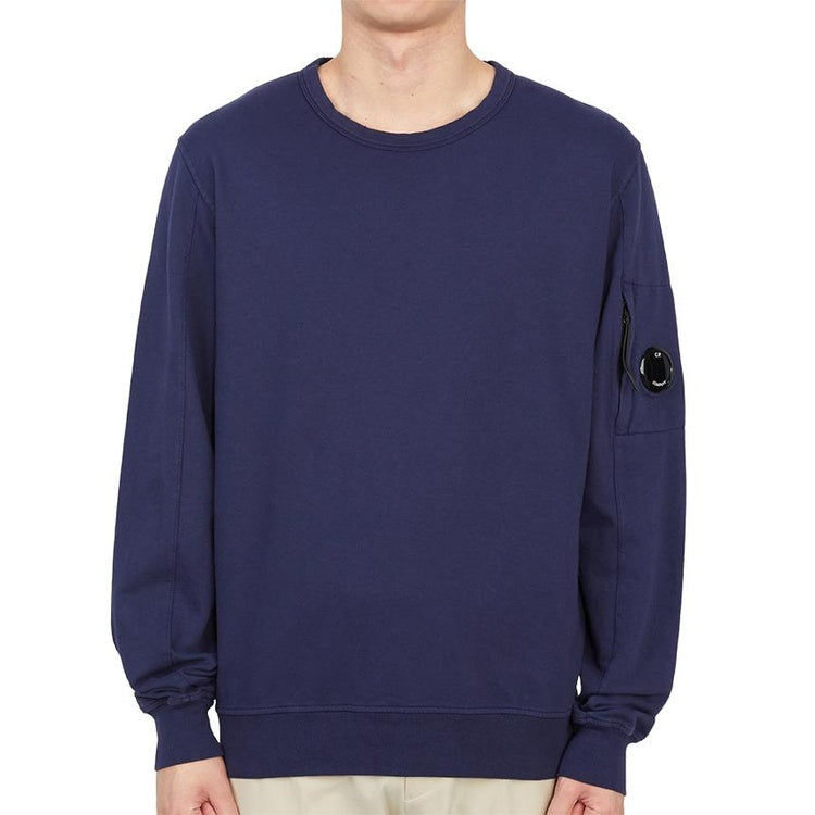 Cp Company Light Fleece Lens Sweatshirt in Medieval Blue